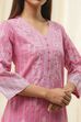 Pink Pure Cotton Printed Straight Suit Set image number 1