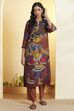 Brown Viscose Rayon A-Line Kurta image number 5
