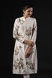 Rohit Bal Ivory Cotton Silk Straight Printed Suit Set