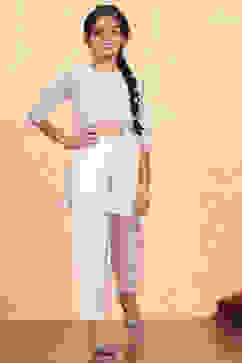 Ivory Viscose Blend Straight Kurta Set image number 6