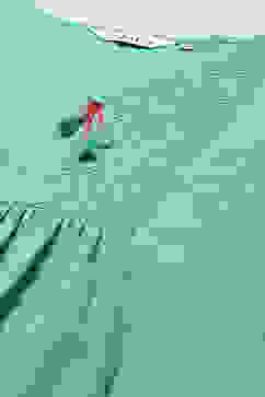 Green Cotton Kalidar Kurta Pants Suit Set image number 1