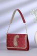 Maroon Zardosi Clutch image number 0