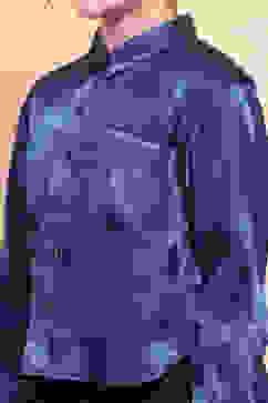 Blue Viscose Blend Shirt Set image number 1