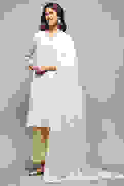 Off-white Threadwork Dupatta image number 0