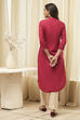 Navy Rayon Straight Kurta Palazzo Suit Set image number 2