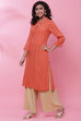 Orange Rayon Straight Kurta image number 2