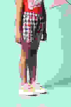 Red & Blue Cotton Shorts image number 3