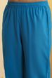 Turquoise Cotton Straight Printed Kurta Ankle Length Suit Set image number 2