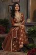 Brown Polyester Kalidar Yarndyed Suit Set image number 0