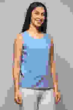 Electric Blue Rayon Straight Jacket image number 1