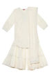 Off-White Embroidered Straight Suit Set image number 0