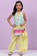 Light Blue Cotton Straight Printed Kurta Set image number 0