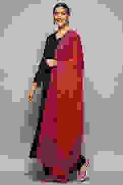 Red Polyester Printed Dupatta image number 0