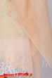 Peach Poly Metallic Cotton Yarndyed Dupatta image number 1