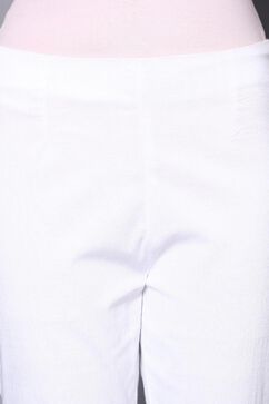Off White Viscose Blend Pants image number 1