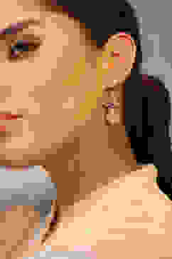 White Brass Nepali Drop & Danglers image number 1