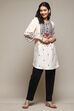 Ecru LIVA Straight Printed Kurti