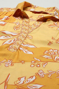 Yellow Rayon Straight Kurta image number 1