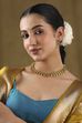 Green Gold Plated Studded Necklace Set image number 1