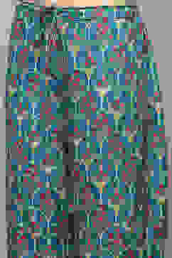 Teal LIVA Printed Pants image number 1