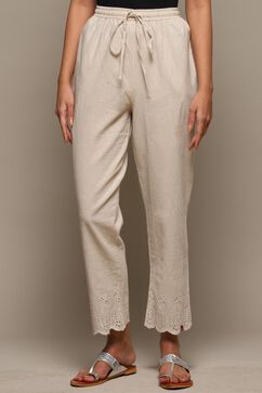 Natural Cotton Blend Straight Pants image number 5