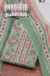Royal Blue Cotton Screen Print Unstitched Suit Set image number 0