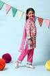 Pink Viscose Straight Kurta Salwar Suit Set image number 6