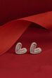 Gold Plated Brass Heart-Shaped Stud Earrings image number 0