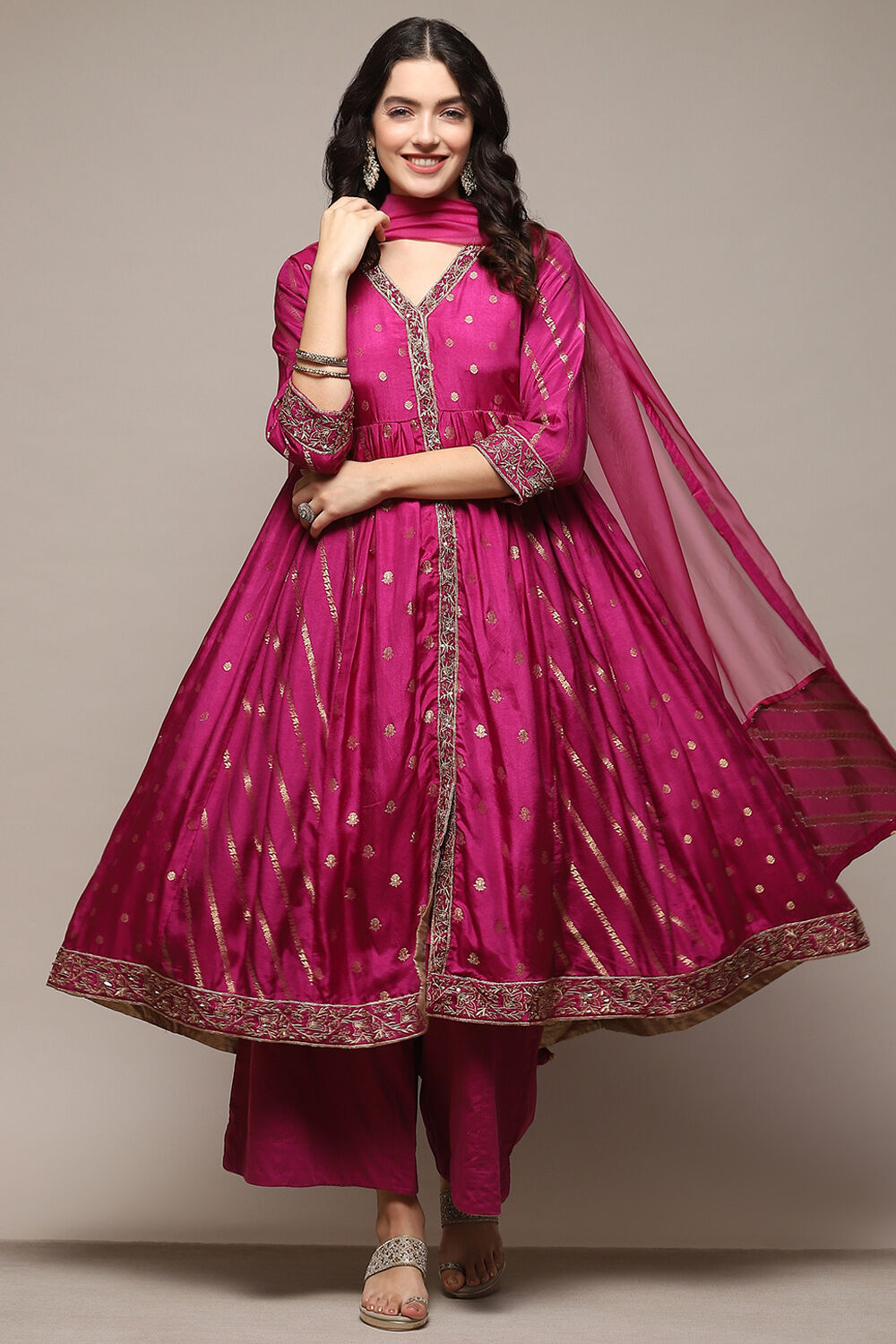 Anarkali kurta top with palazzo