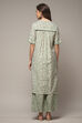 Sage Green Viscose Straight Printed 2 Piece Set image number 2