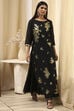 Black Poly Chanderi  Dress image number 6