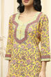 Green Cotton Screen Print Unstitched Suit Set image number 2