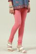 Camel Cotton Blend Solid Churidar image number 3