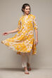 Yellow Polyester Straight Printed Kurta image number 0