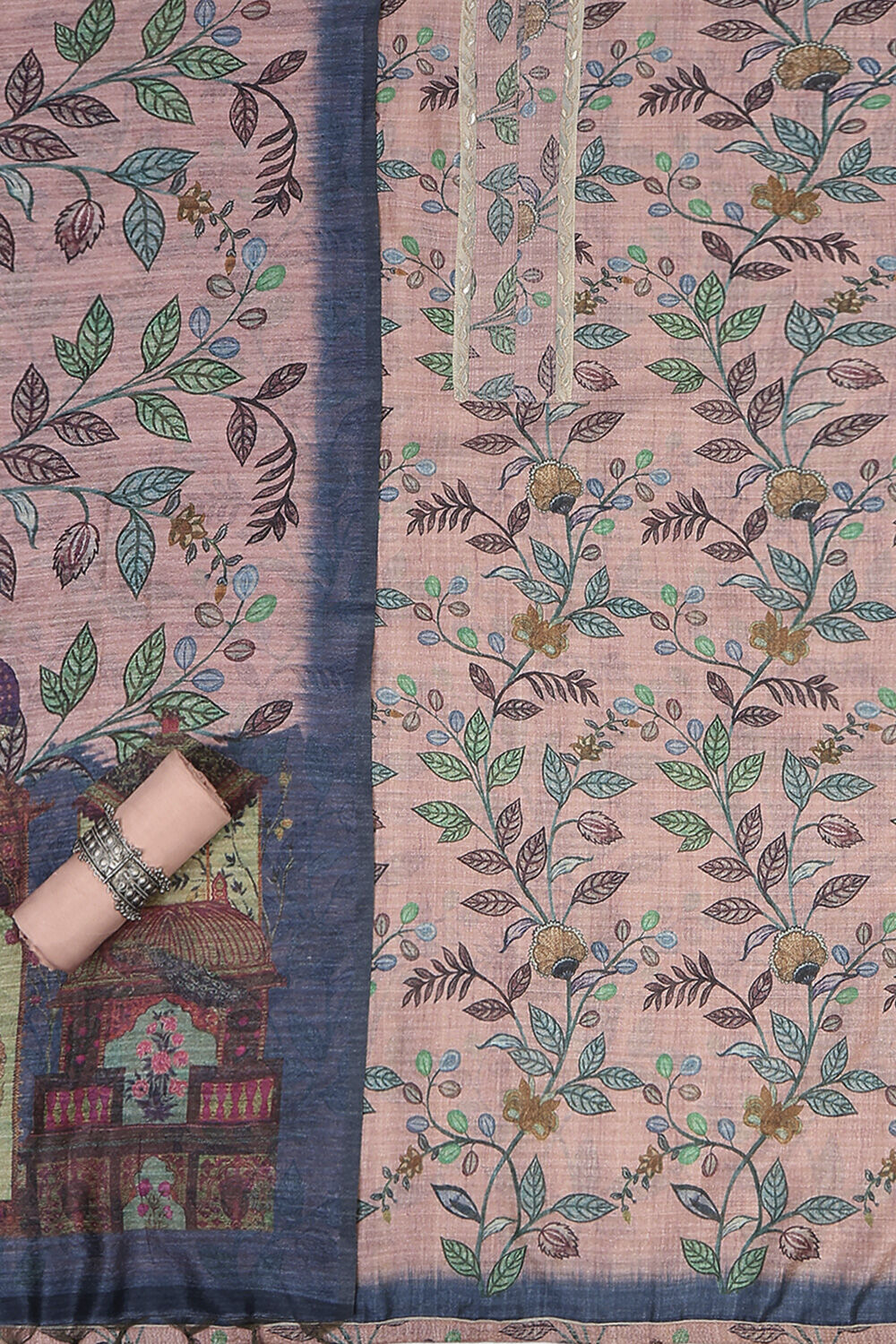 Pch Silk Blend Printed Unstitched Suit Set image number 1