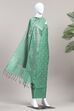 Mustard Cotton Printed Embroidered Unstitched Suit Set image number 4