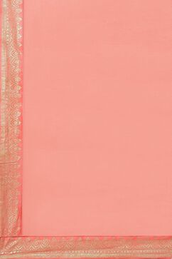 Peach Printed Cotton Straight Kurta Palazzo Suit Set image number 3
