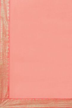 Peach Printed Cotton Straight Kurta Palazzo Suit Set image number 3
