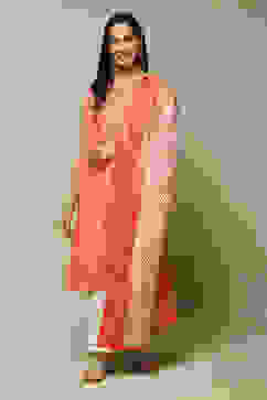 Coral Modal Straight Kurta Palazzo Suit Set image number 0