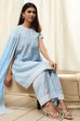 Light Blue Cotton Gathered Suit Set