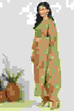 Green Cotton Digital Printed Unstitched Suit Set image number 4