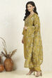 Green Cotton Digital Printed Unstitched Suit Set image number 4