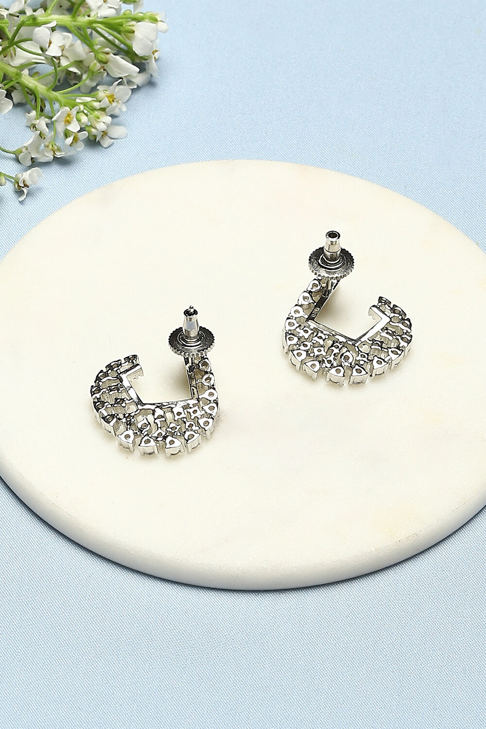 White Brass Earrings image number 2