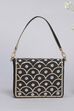 Black Polycotton Seqin Embroidery Shoulder Bag image number 2