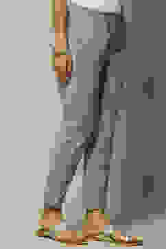 Black Cotton Blend Yarndyed Pants image number 4