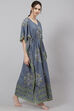 Grey Straight Cotton Printed Sleepwear image number 3