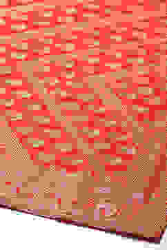 Red Cotton Anarkali Kurta Churidar Suit Set image number 3