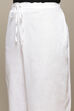 White Rayon Flax Palazzo image number 1