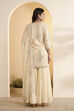 Powder Blue Butterfly Net Embroidered Sharara Suit Set image number 4