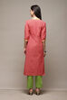 Pink Cotton Handloom Unstitched Suit Set